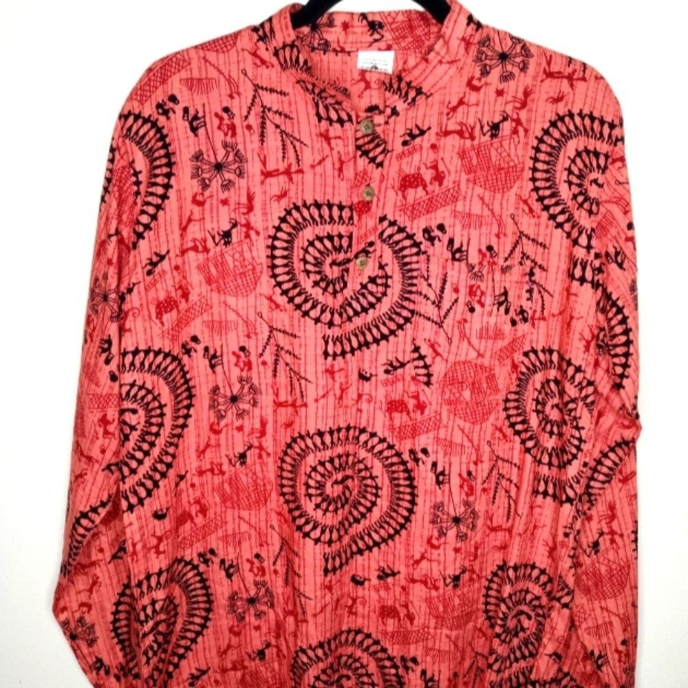 Rajasthani Hand Block Printed Eco-Friendly Blouse - L - Picture 2 of 8